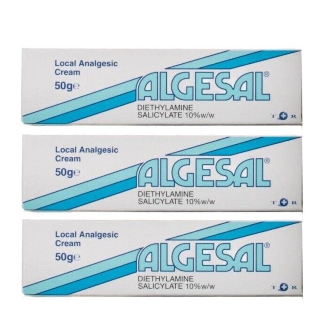 3 x Algesal Cream - 50g Each | Fast-Acting Relief for Muscular Pain and Stiffness theChemistonline