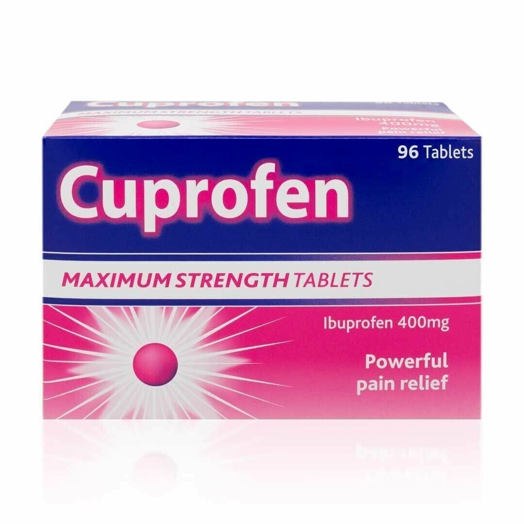 Cuprofen Ibuprofen Maximum Strength Tablets 96 Tablets 400mg . theChemistonline
