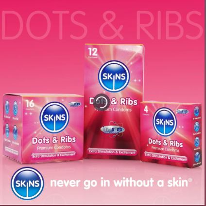 Ribbed and Dotted Condoms | 4 pack | the chemistonline