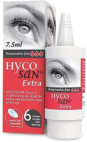 Hycosan Extra Eye Drops 7.5ml Preservative Free, Free Tracked Postage UK GSL.