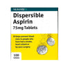 Numark Aspirin 75mg Dispersible Tablets 100 - (MAX 1 UNIT PER TRANSACTION). theChemistonline