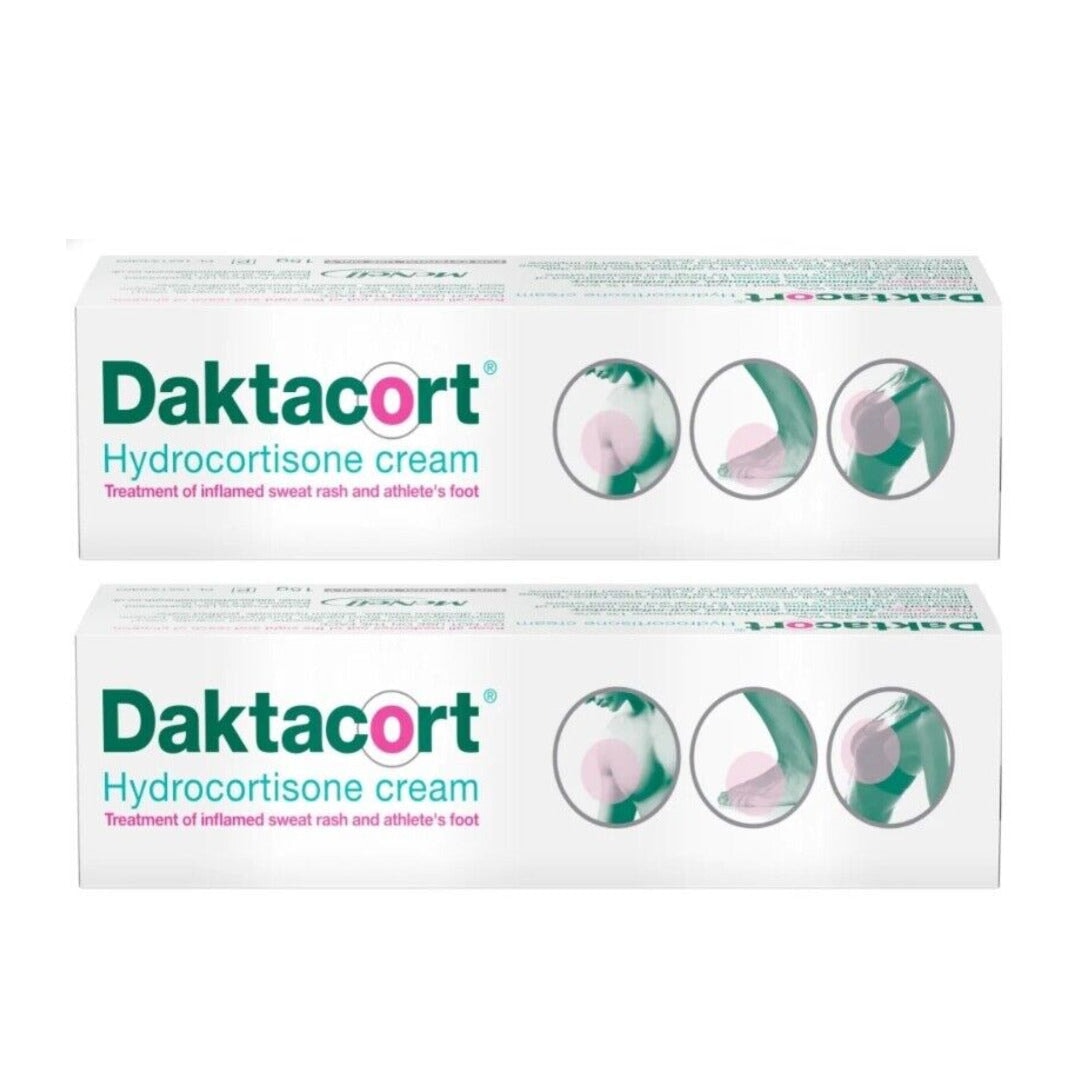 2 x Daktacort Hydrocortisone Cream - 15g Each | Dual-Action Antifungal and Anti-Inflammatory Treatment theChemistonline