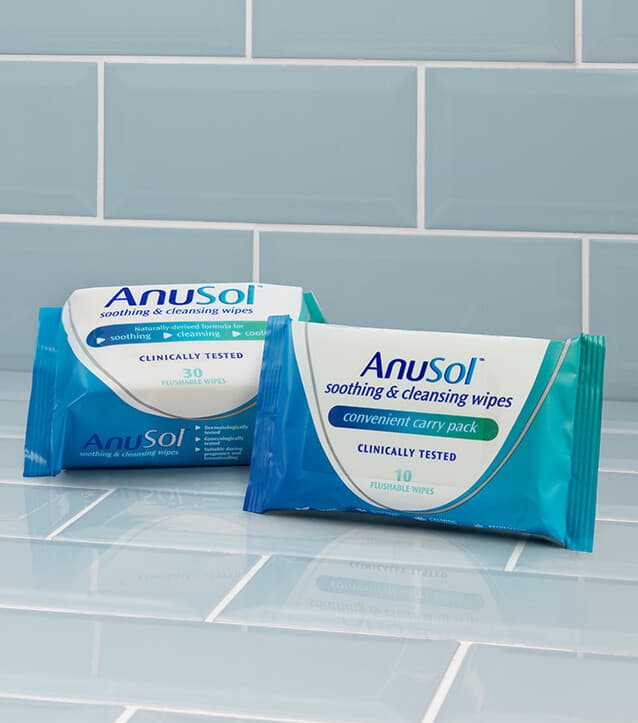 30 Anusol Soothing & Cleansing Flushable Wipes - Biodegradable Wipes