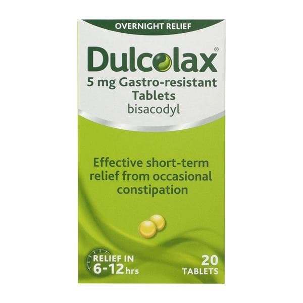 20 Dulcolax Tablets 5mg Bisacodyl Constipation Laxative Uk Pharmacy Stock