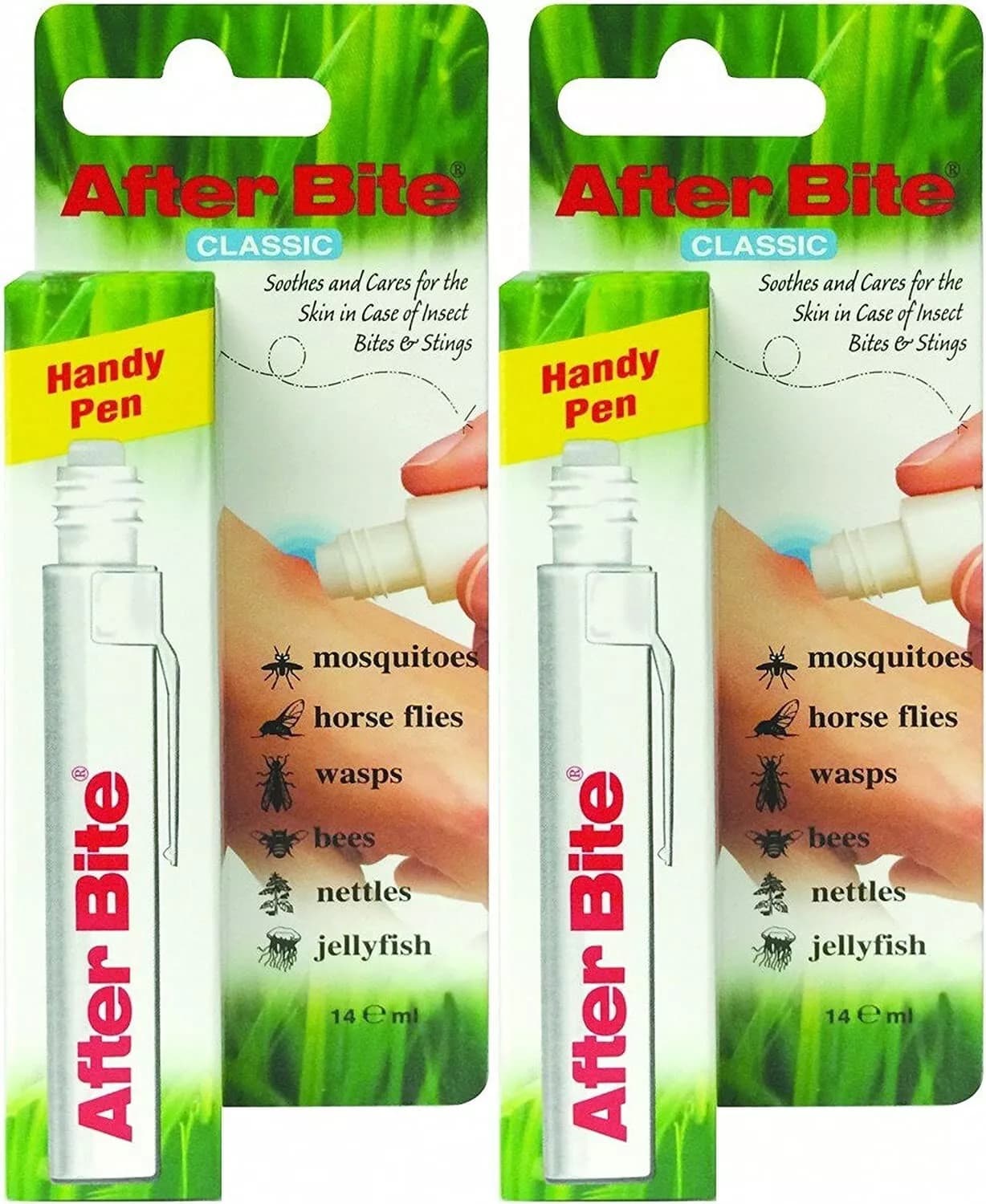 After Bite Classic Handy Pen For Insect Bites Stings Mosquito Bee Wasp 2x14ml