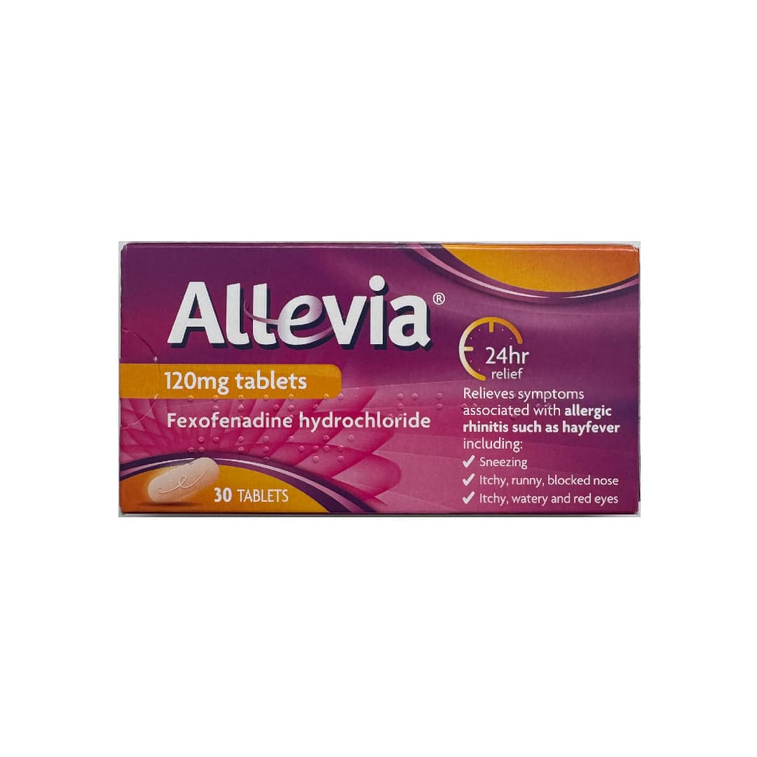 Allevia 24hr Relief - Fexofenadine 120mg - 30 Tablets EXP 08/26