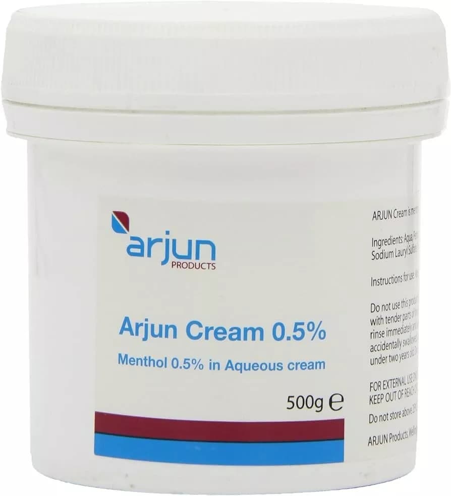 Arjun 0.5% Menthol Aqueous Cream 500g Soothing