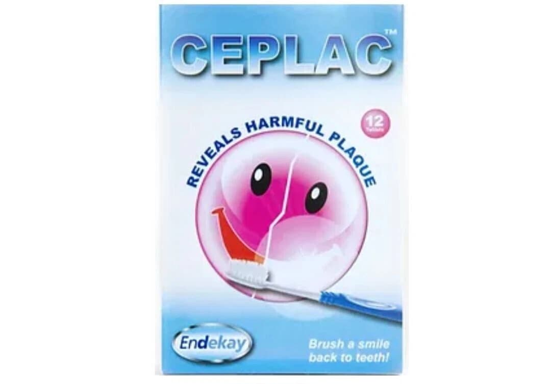 Ceplac Dental Disclosing (12) Tablets Reveals Harmful Plaque