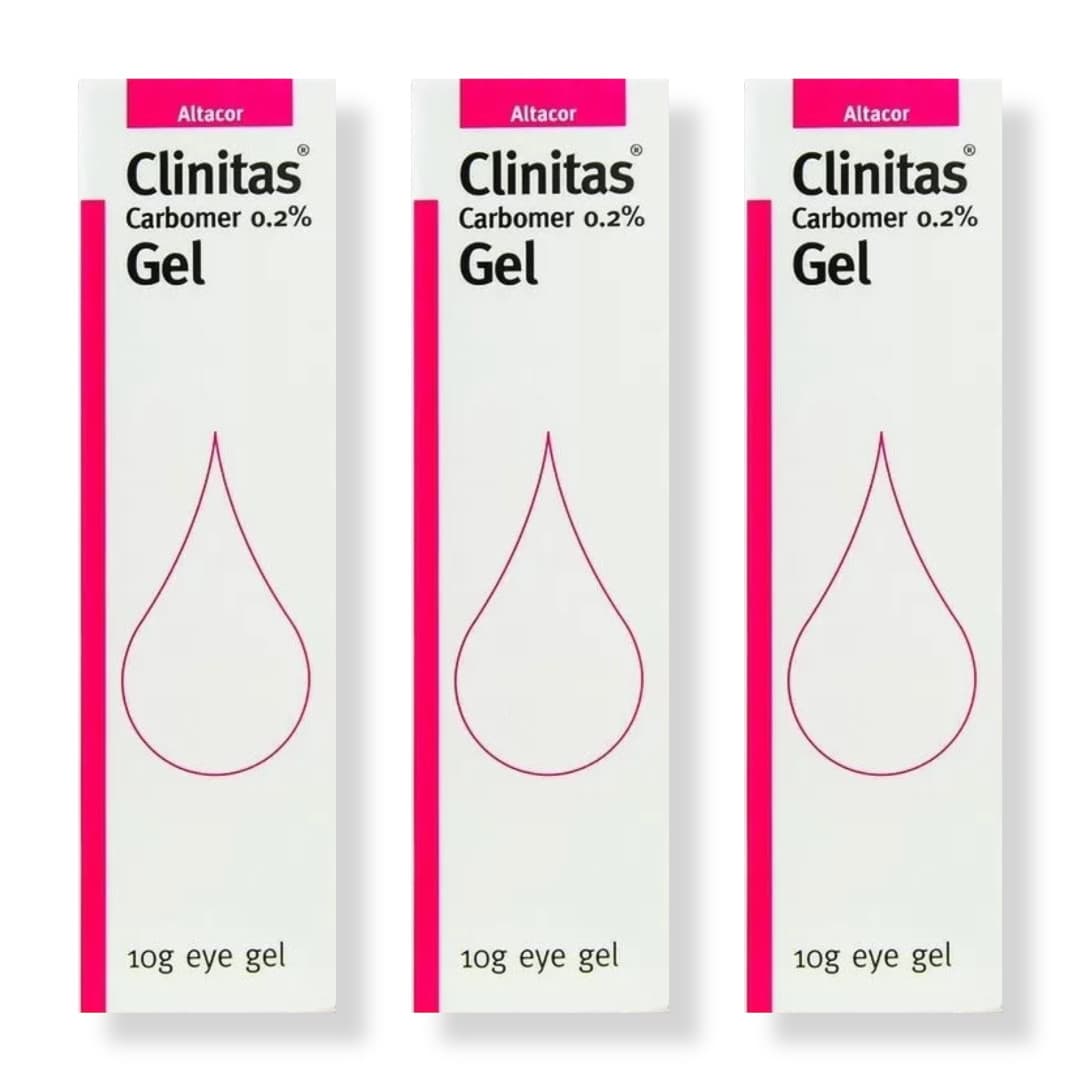 Clinitas - Carbomer Liquid Eye Gel 0.2% 3 x 10g - Dry Sore Eye Drop
