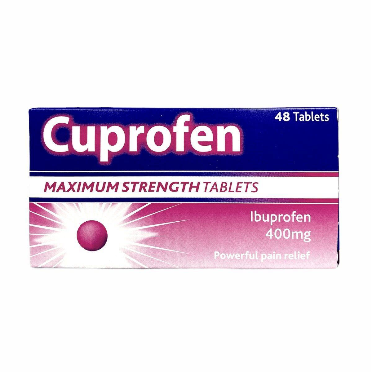 Cuprofen Ibuprofen Maximum Strength 400mg Tablets 48