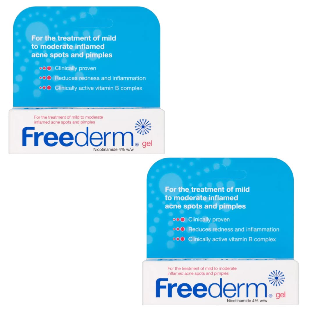 Freederm Nicotinamide 4% Gel For Treatment Of Acne Spots & Pimples 10g x 2
