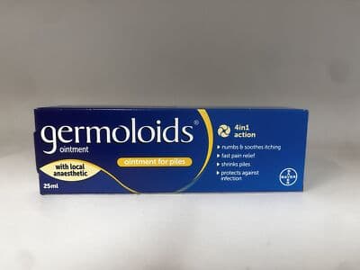 Germoloids Triple Action Ointment Fast Relief From Haemorrhoids Piles - 25ml
