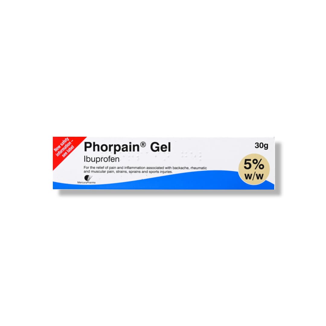 Ibuprofen 5% Anti Inflammatory Sprains Pain Relief Gel 30g UK Pharmacy