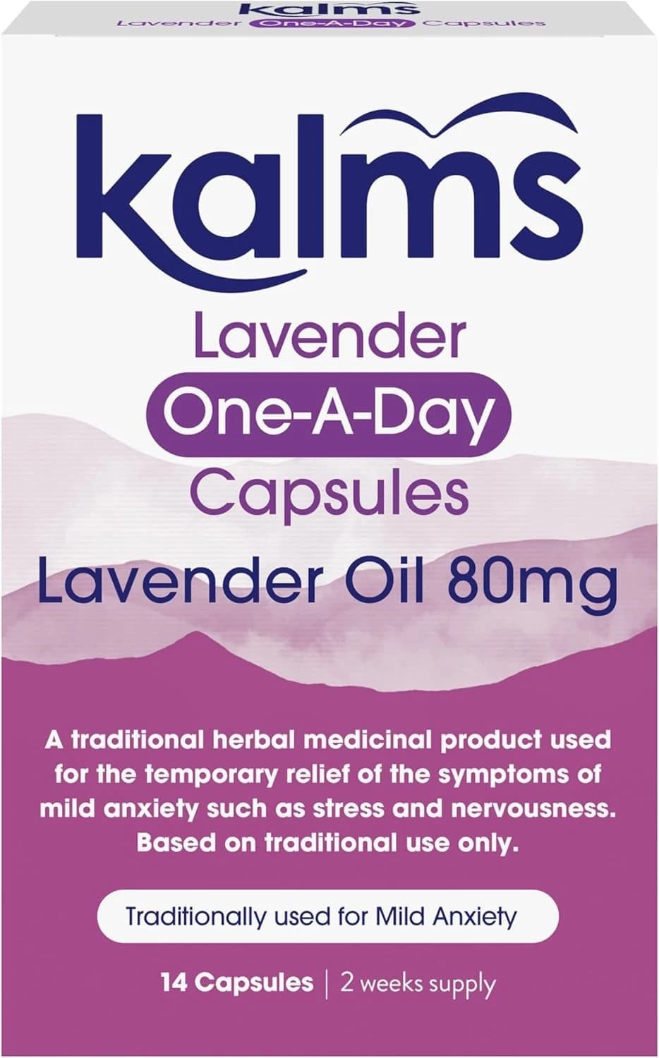 Kalms One A Day Lavender Oil 80mg 14 Capsules