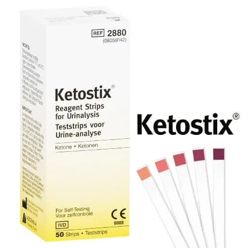 Ketostix Ketone 50 Test Sticks Urinalysis Strips Keto Ketosis Diabetes Glucose