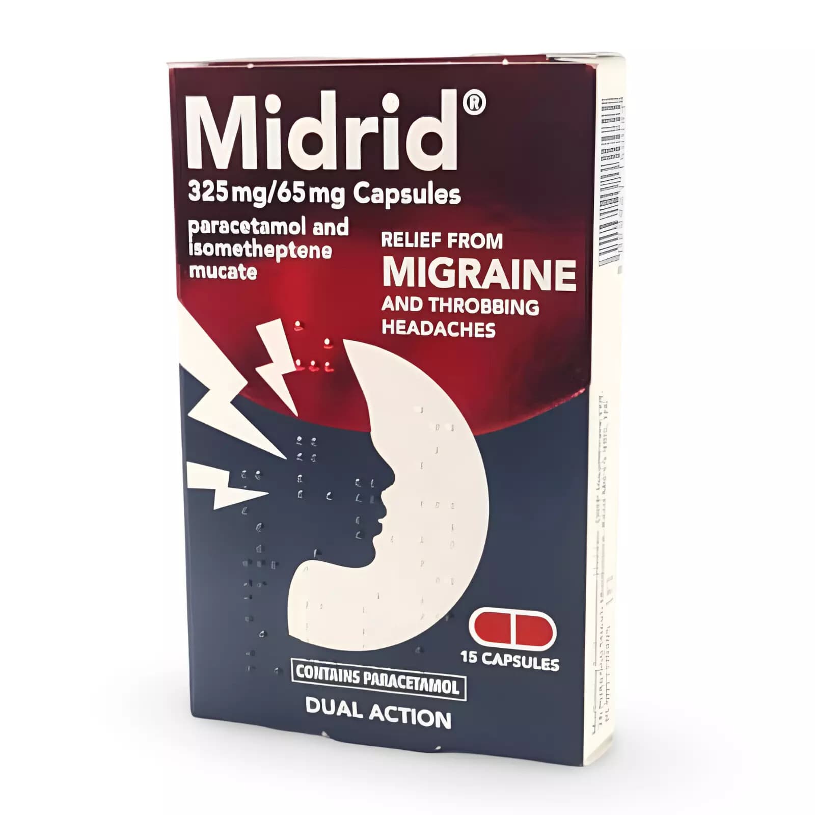 Midrid Capsules - Pack of 15 - To Treat Migraines And Severe Headaches
