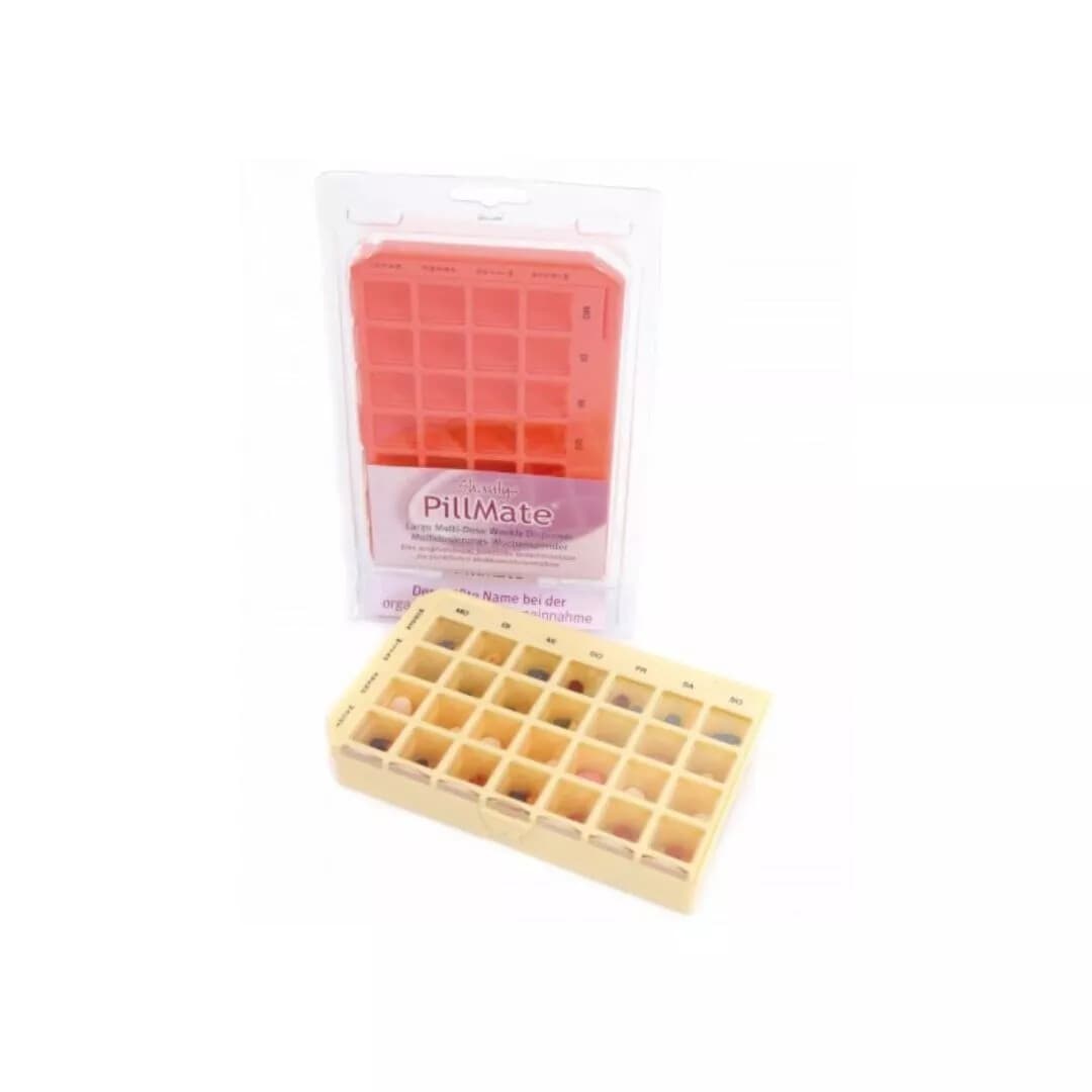 PillMate Multi Dose Weekly Pill Box - 28 Compartment (7 Days X 4 Times a Day)