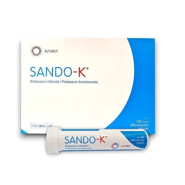 Sando-K - Low Blood Potassium, 100 Effervescent Tablets(5x20)
