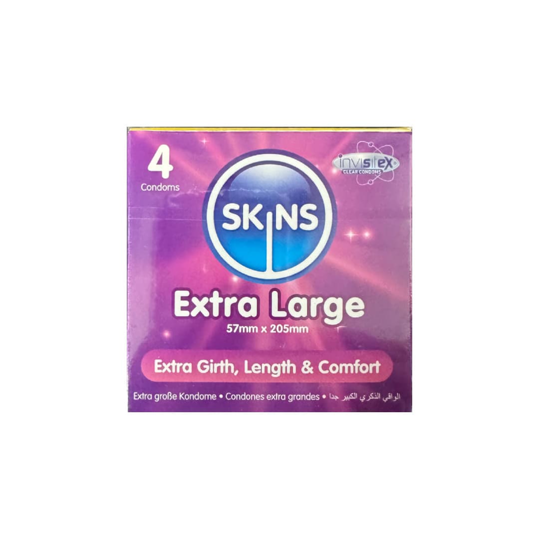Skins Extra Large Condoms- 4 Condoms