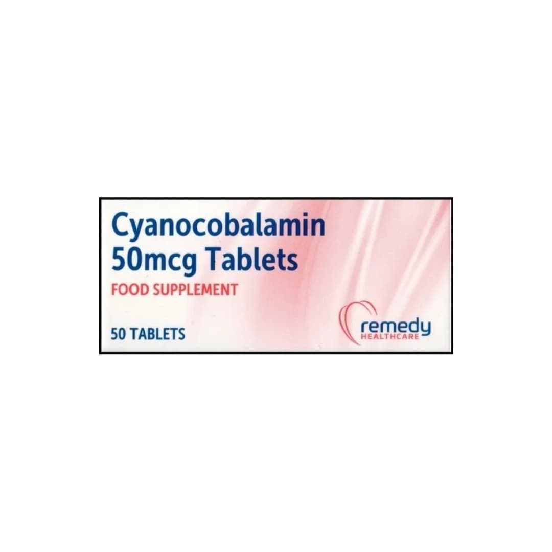 Vitamin B12 50mcg-VEGETARIAN-50 TABLETS-CYANOBALAMIN(BRANDS MAY VARY)