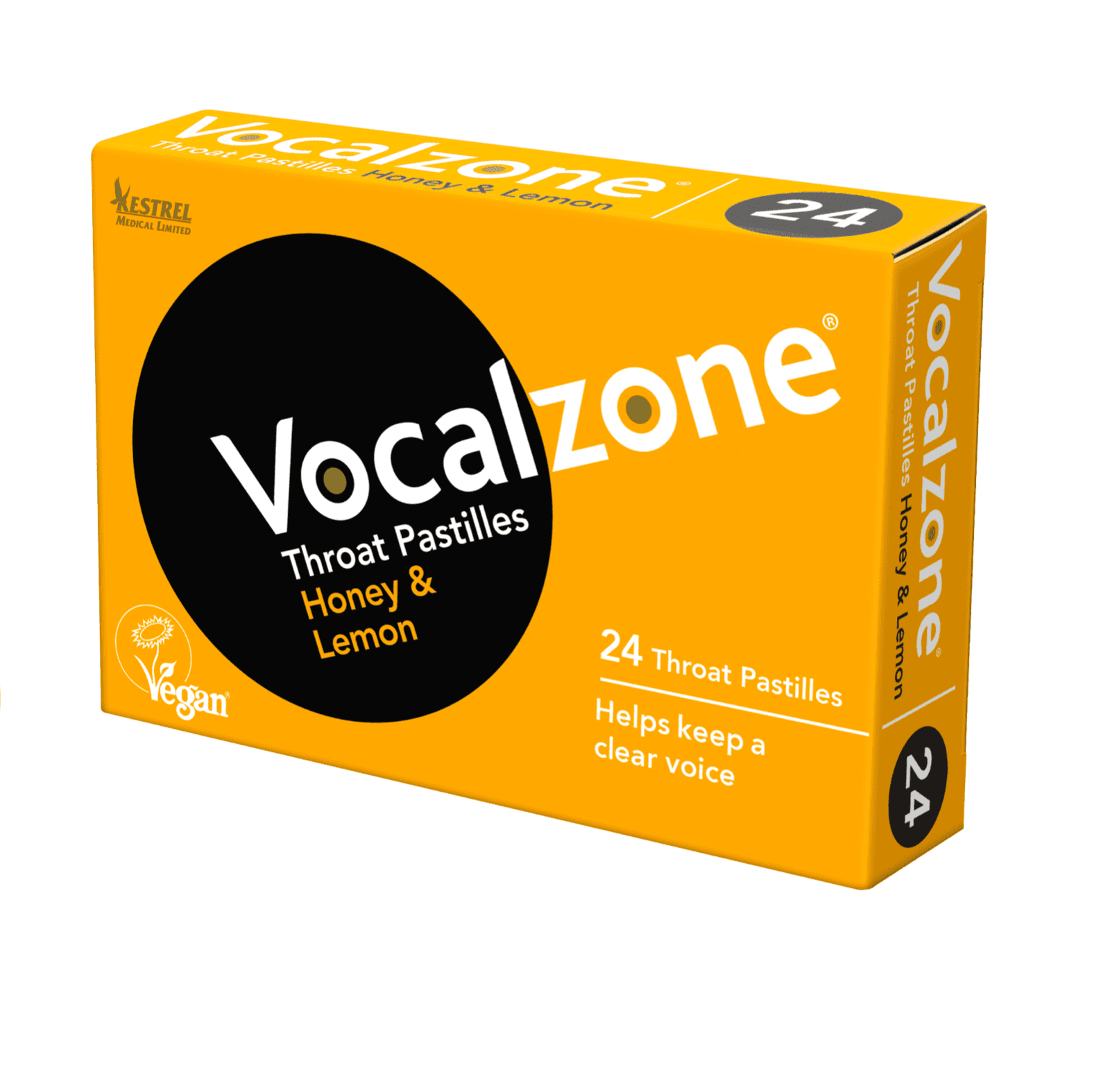 Vocalzone Throat Pastilles Honey & Lemon Helps Keep a Clear Voice