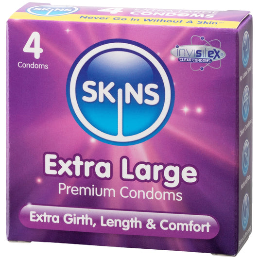 Skins Condoms - Extra Large Condoms | 4 pack condom | The chemist online