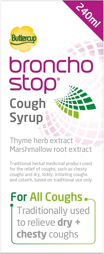 BronchoStop Cough Syrup - 240ml | Herbal Relief for Any Type of Cough