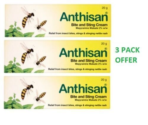 Anthisan Bite and Sting Cream 20g - 3 Pack OFFER UK GSL.