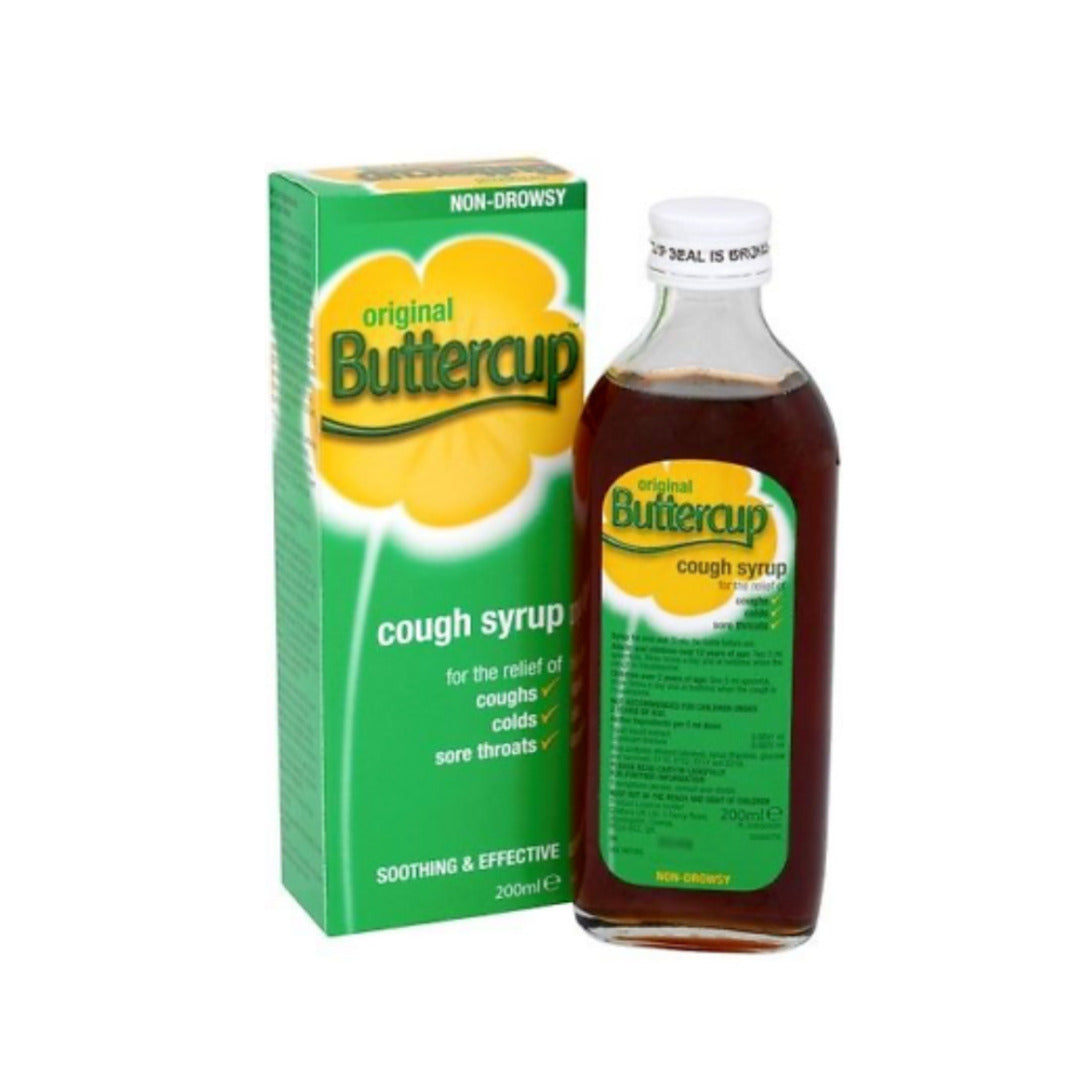 Buttercup Original Cough Syrup, Coughs, Colds Sore Throats - 200ml