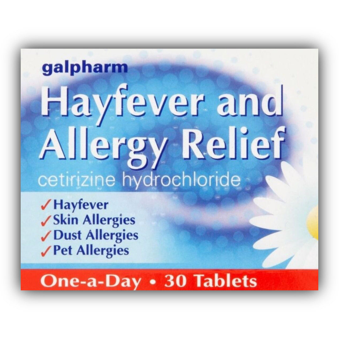 Cetirizine Hay fever Allergy Relief Tablets - 30 Brands May Vary