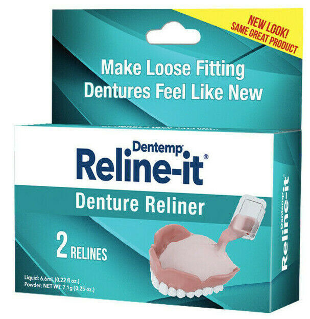 Dentemp Reline -It Denture Reliner 2 Count (Pack of 1) Pharmacy S.