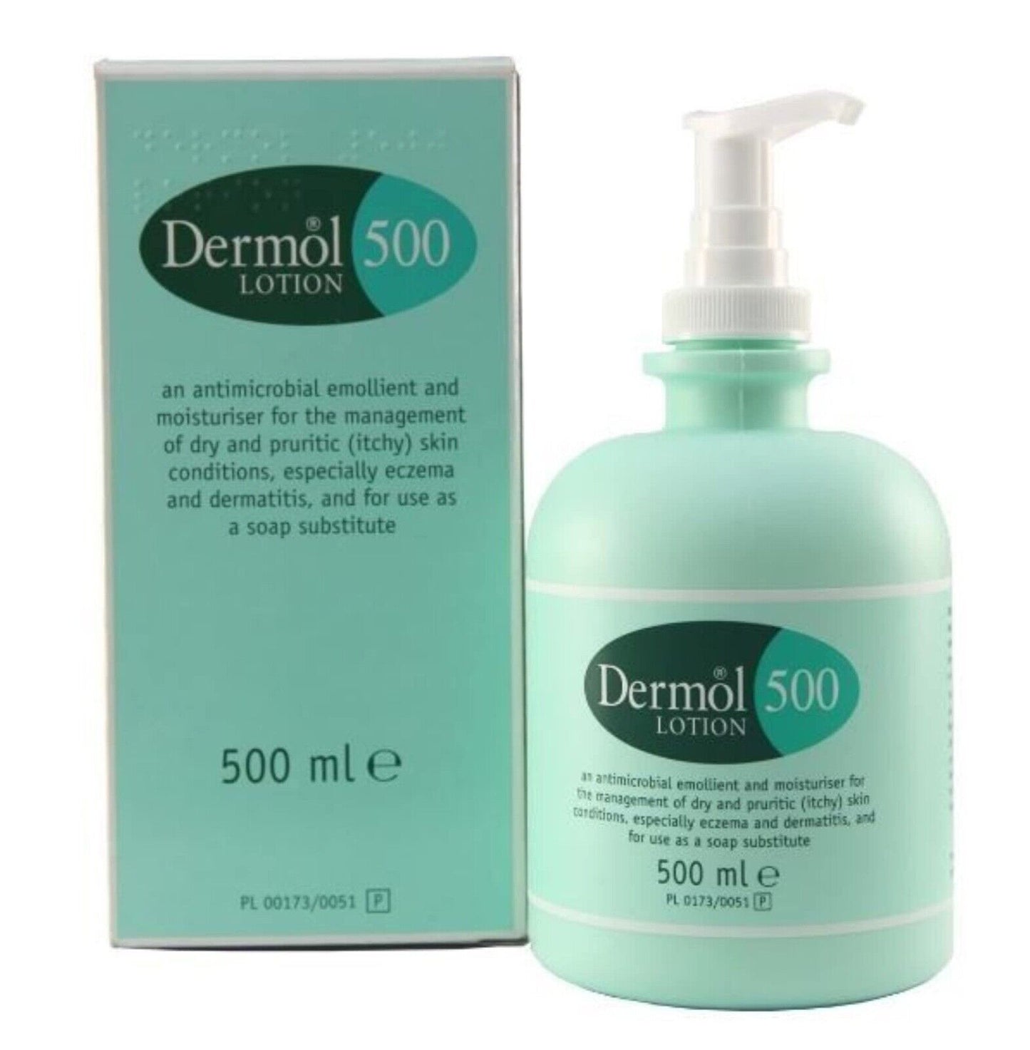 Dermol 500 - Lotion Moisturiser Soap Substitute Emoillient Antimicrobial GSL.