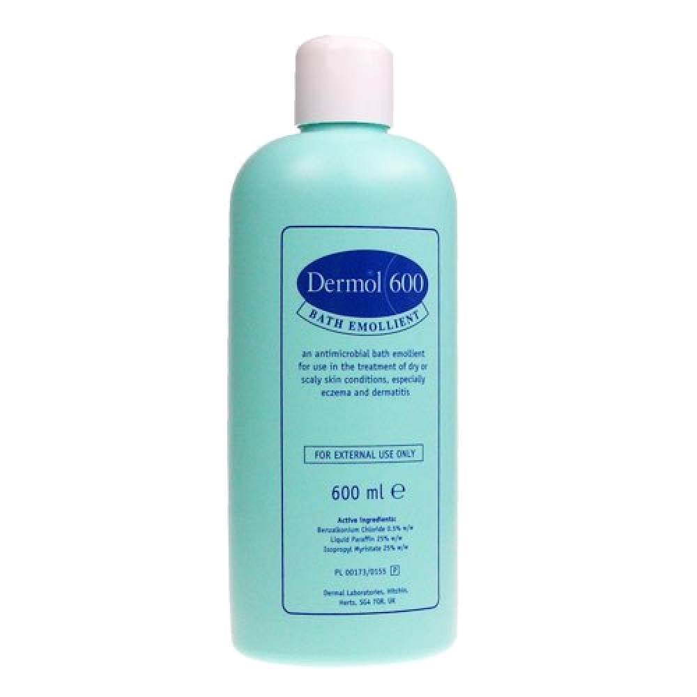 Dermol 600 - Bath Emollient for Eczema and Dermatitis - 600ml Pharmacy stock GSL