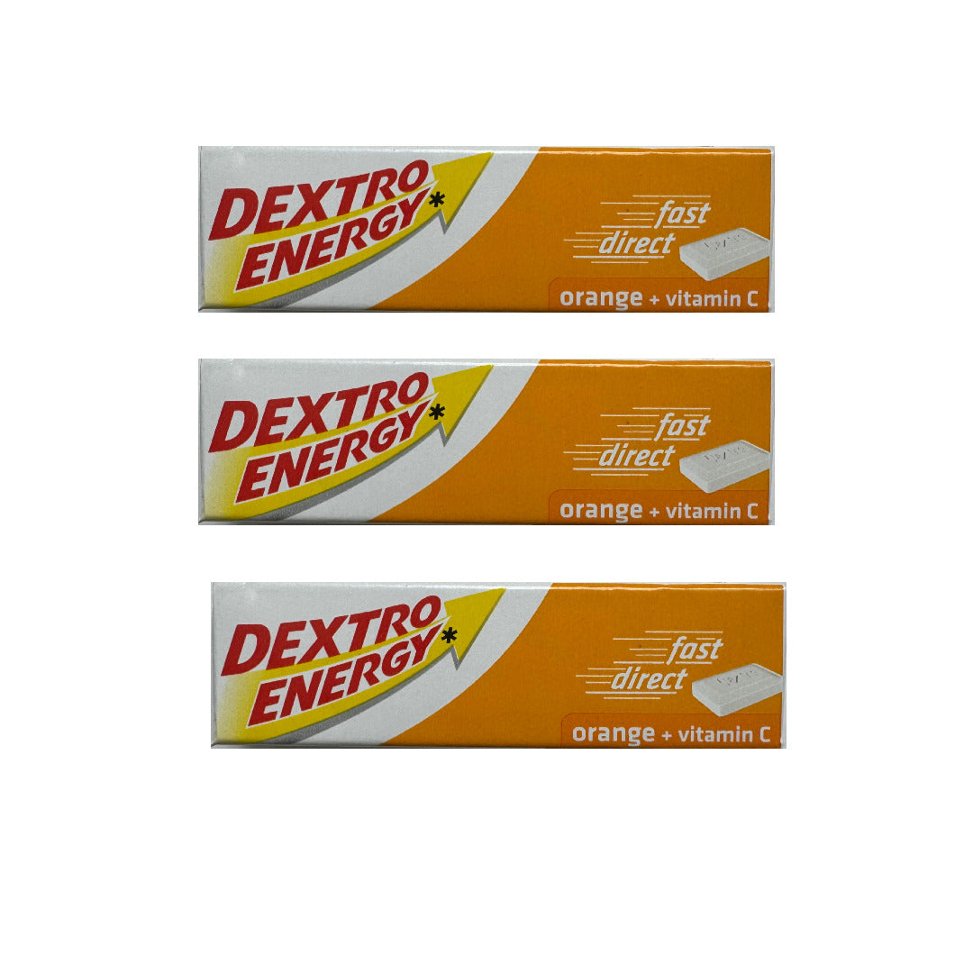 Dextro Energy Dextrose Glucose Fast Acting Tablets Orange 47g X3