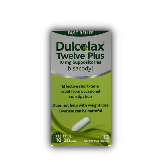 Dulcolax 10mg Suppositories - 12 (Max 4 per order)