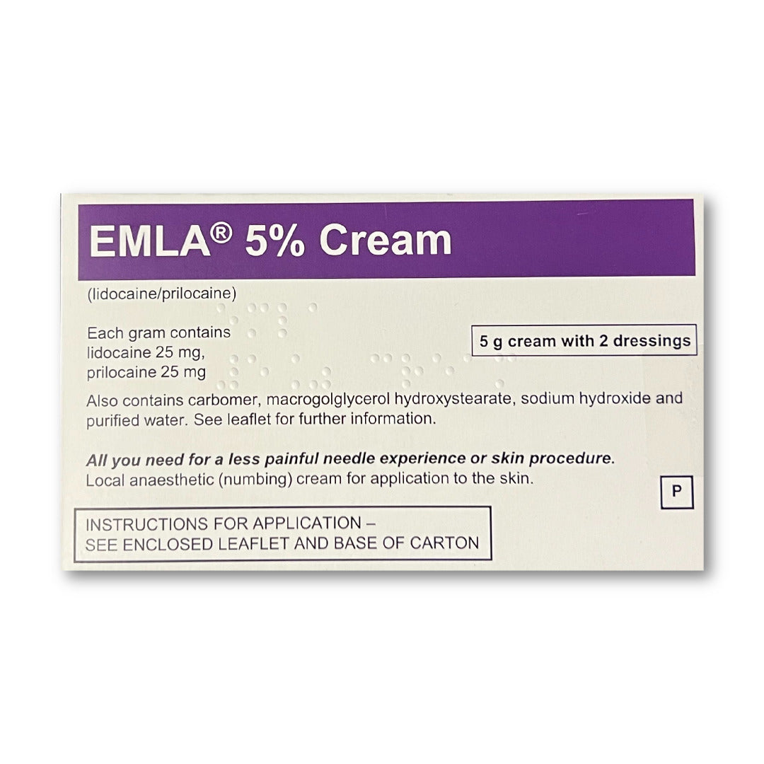 Emla Cream 5% - 5g - With 2 Dressings