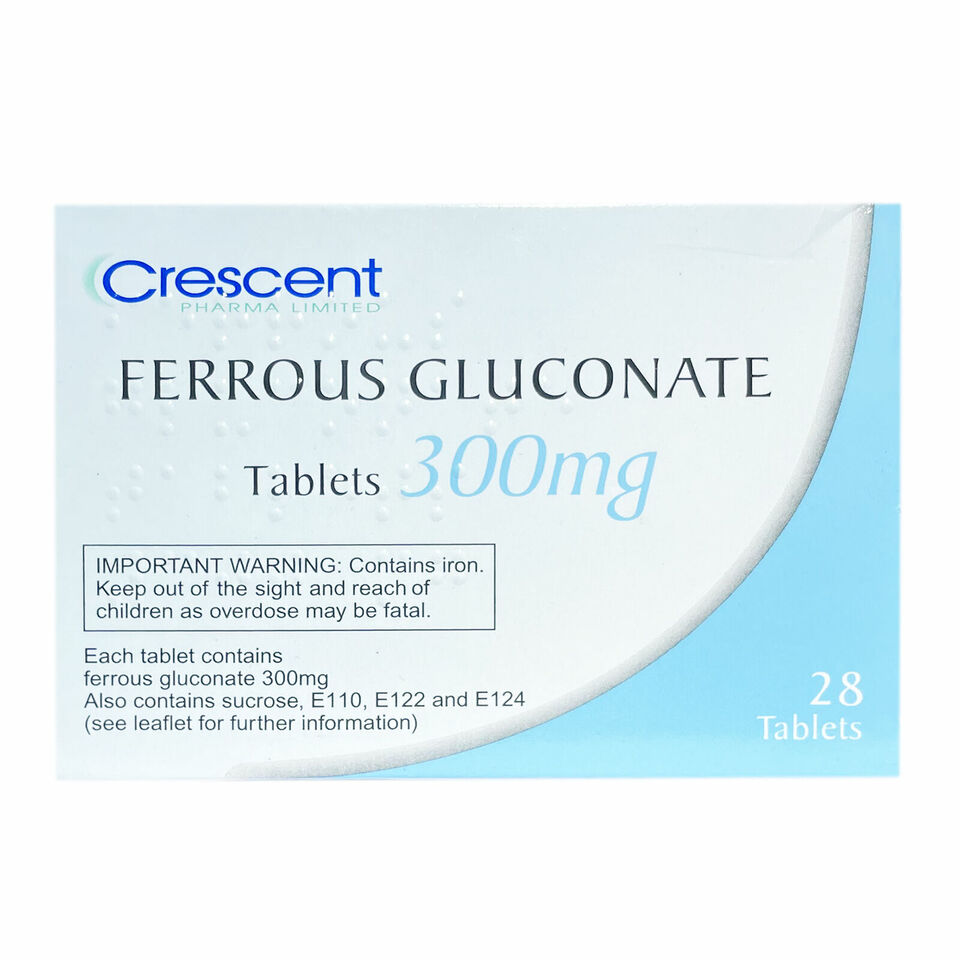 Ferrous Gluconate 300mg Tablets - 1 x 28 (Brands may Vary)