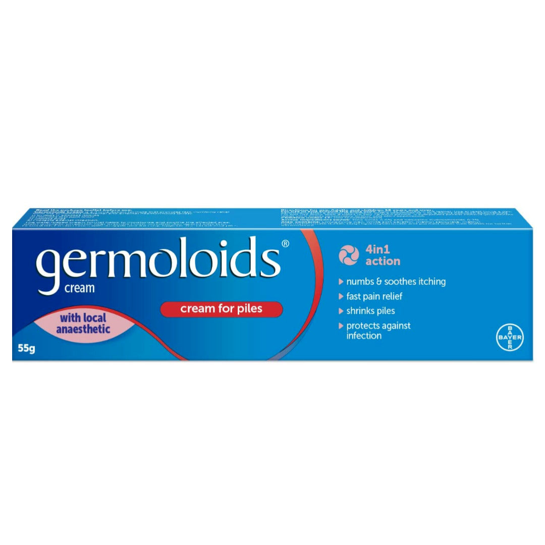 Germoloids Hemorrhoid Piles Cream Anaesthetic to Numb the Pain ® UK GSL 55g .