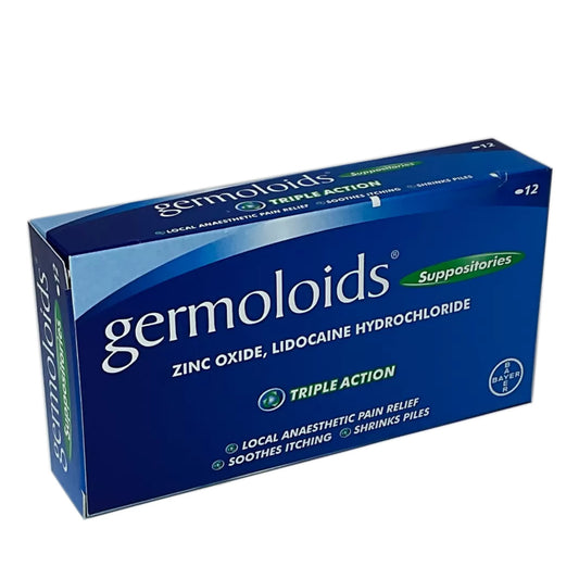 Germoloids Hemorrhoid Treatment & Piles Suppositories 6 / 12 / 24 / 48 UK GSL.