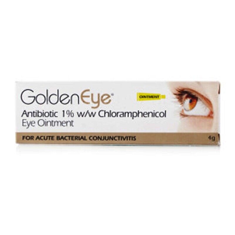 Goldeneye Antibiotic 1% w/w Chloramphenicol 4g Eye Ointment Conjunctivitis
