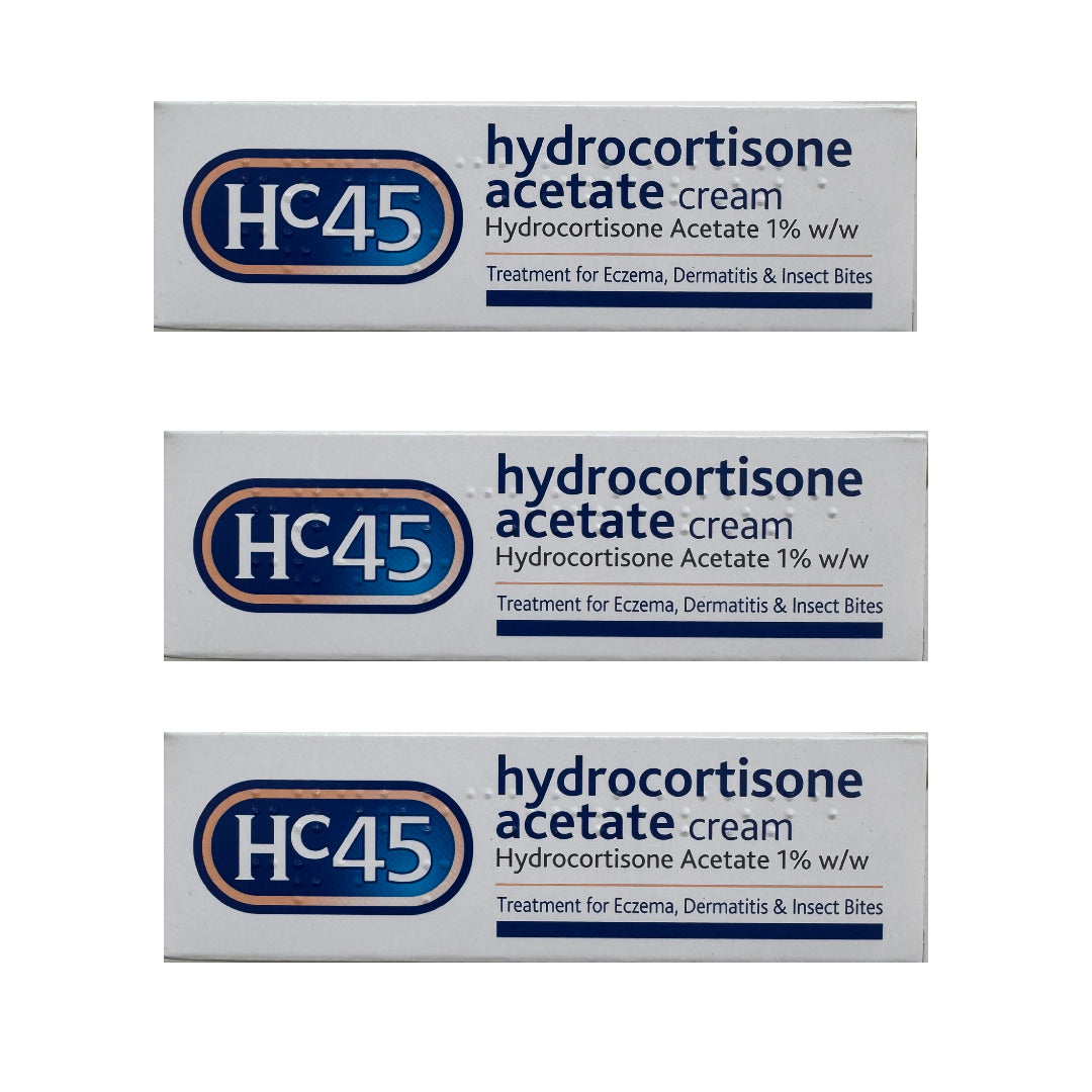 HC45 Hydrocortisone Acetate 1% w/w 15g x3