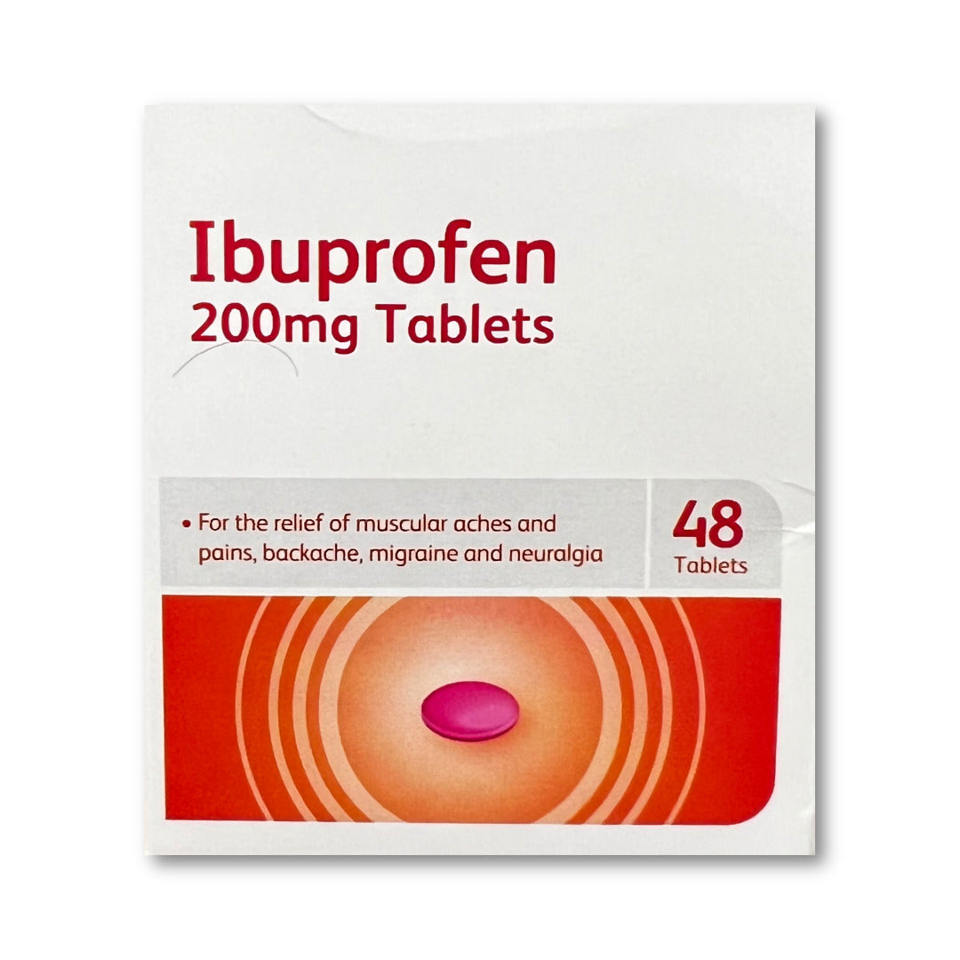 Ibuprofen 200mg Tablets - 48 Tablets - Pain Killer Inflammation Strong Aches