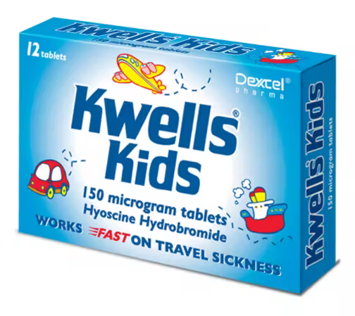 Kwells Kids 150 Microgram Tablets - 12 Tablets Uk pharmacy Stock.