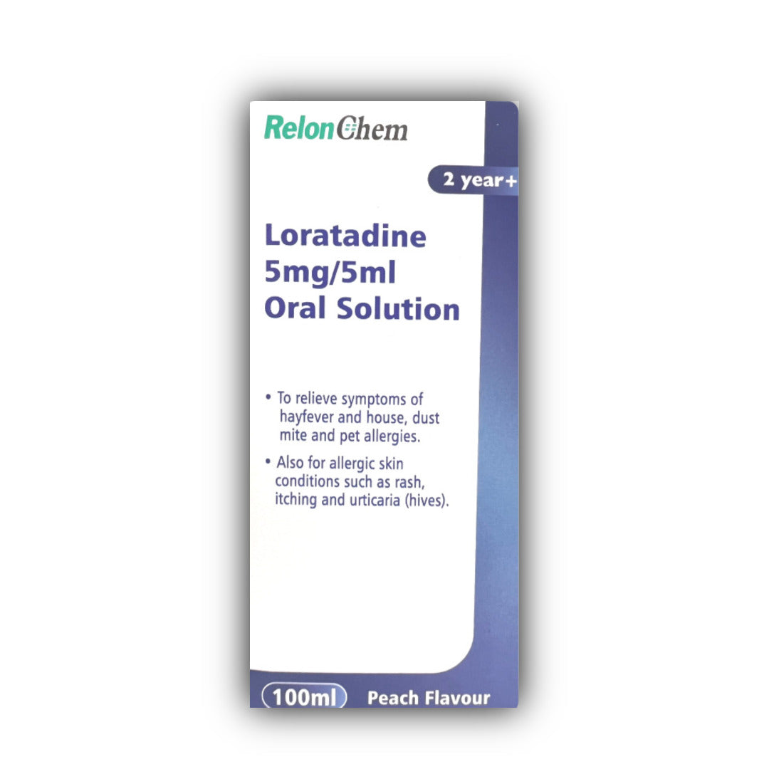 Loratadine 5mg/5ml Oral Solution 100ml - Age 2 Years Plus - Hayfever & Allergies