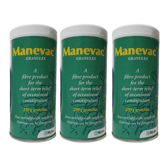 3 x Manevac Granules - 250g Each | Natural Herbal Laxative for Digestive Health