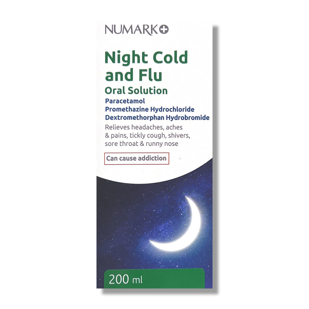 Numark Night Cold & Flu Oral Solution - 200ml (Night Nurse Alternative)