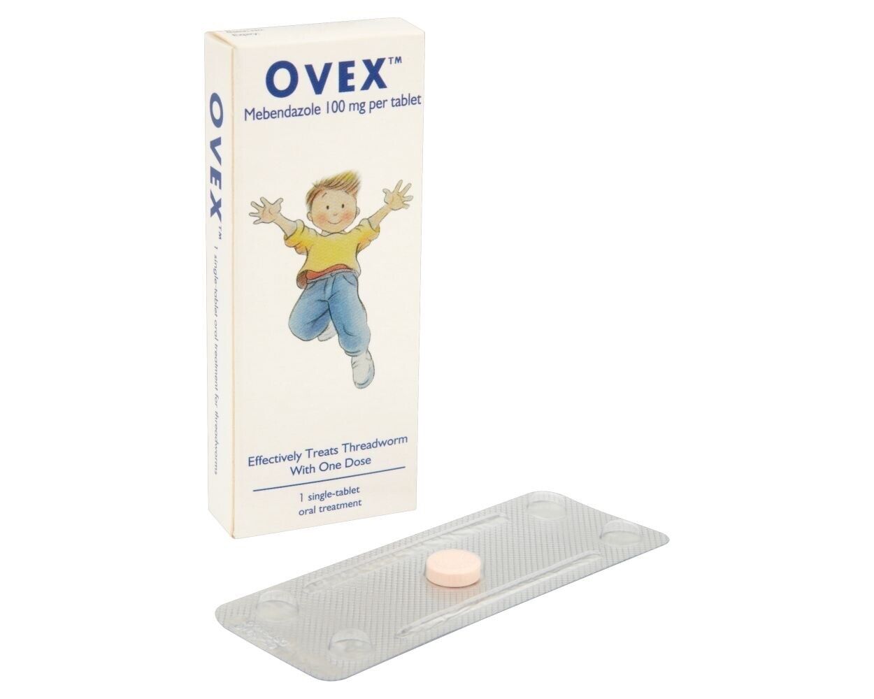 Ovex Single Pack - Treats Threadworm In One Dose -1 tablet-100mg-Cheap Multi Buy