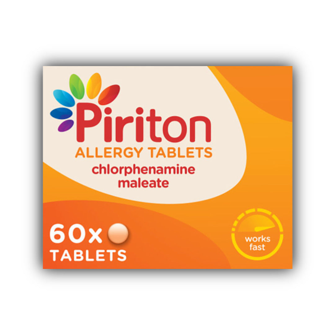 Piriton Allergy 4mg - 60 Tabs - Ease The Symptoms Of Hay Fever & Allergies