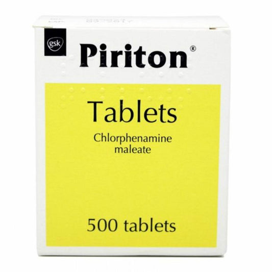 Piriton Tablets - 500 Tablets UK Pharmacy BEST VALUE ~6p/Tab