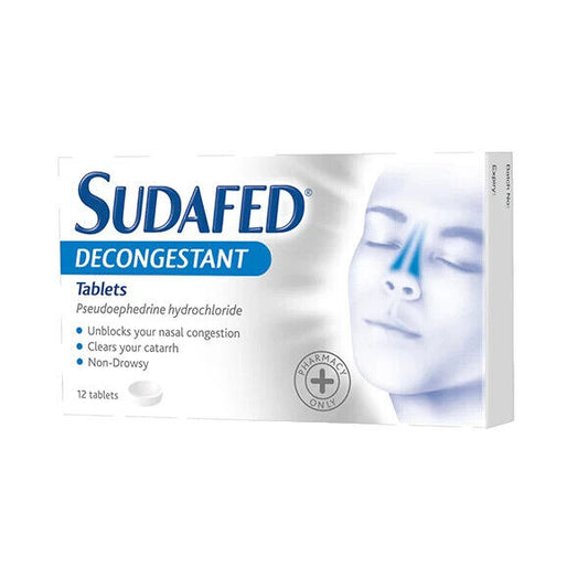 Sudafed Decongestant Tablets 12 - (MAX 1 PER ORDER)